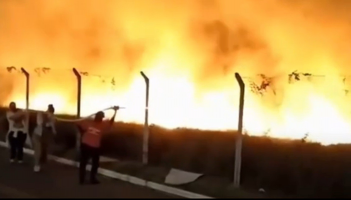 VÍDEO: incêndio atinge dois mil metros quadrados de vegetação em Búzios