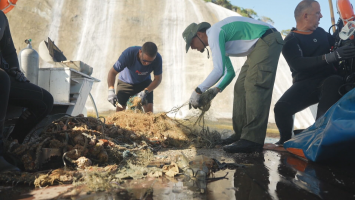 Expedição remove ‘redes fantasmas’ que ameaçam a vida marinha nas Ilhas Cagarras