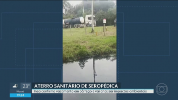 Inea confirma vazamento de chorume no aterro sanitário de Seropédica, que recebe a maior parte do lixo do Rio
